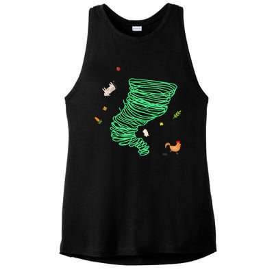 Tornado Weather Twister Hurricane Ladies PosiCharge Tri-Blend Wicking Tank