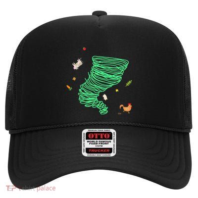 Tornado Weather Twister Hurricane High Crown Mesh Back Trucker Hat