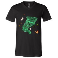 Tornado Weather Twister Hurricane V-Neck T-Shirt