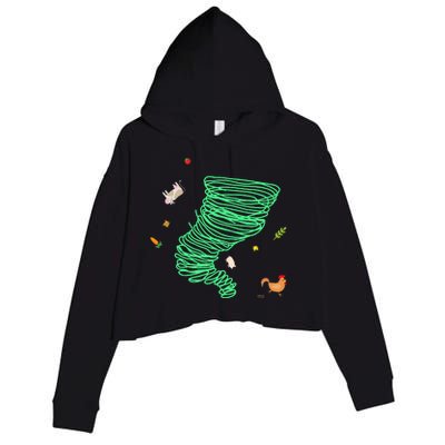 Tornado Weather Twister Hurricane Crop Fleece Hoodie