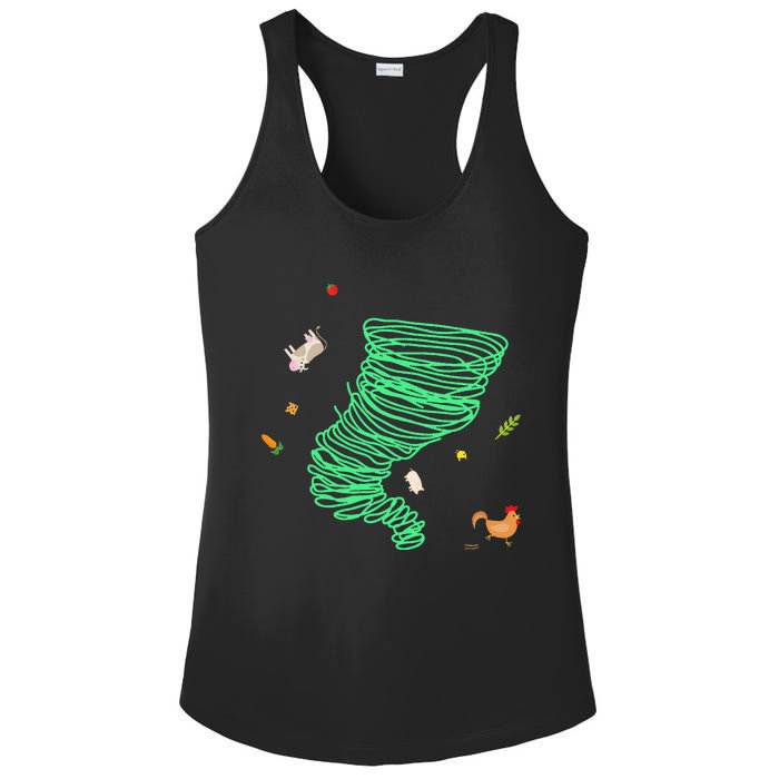 Tornado Weather Twister Hurricane Ladies PosiCharge Competitor Racerback Tank