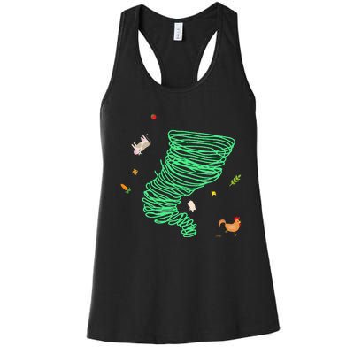 Tornado Weather Twister Hurricane Women's Racerback Tank