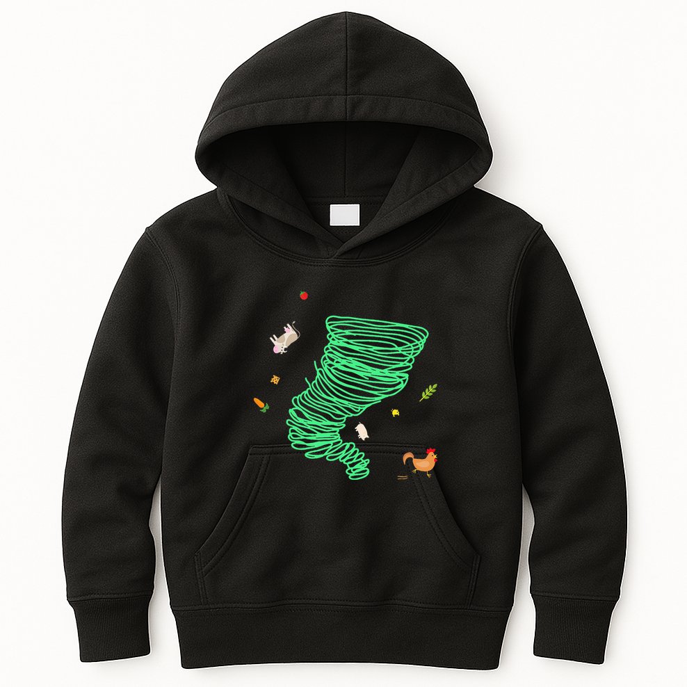 Tornado Weather Twister Hurricane Kids Hoodie