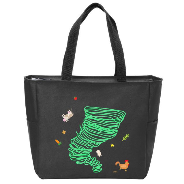 Tornado Weather Twister Hurricane Zip Tote Bag