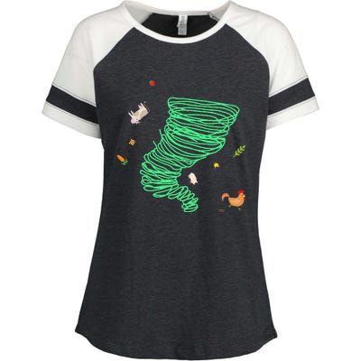 Tornado Weather Twister Hurricane Enza Ladies Jersey Colorblock Tee