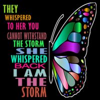 They Whispered To Her You Cannot Withstand The Storm Drawstring Bag