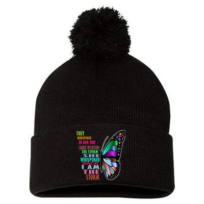 They Whispered To Her You Cannot Withstand The Storm Pom Pom 12in Knit Beanie