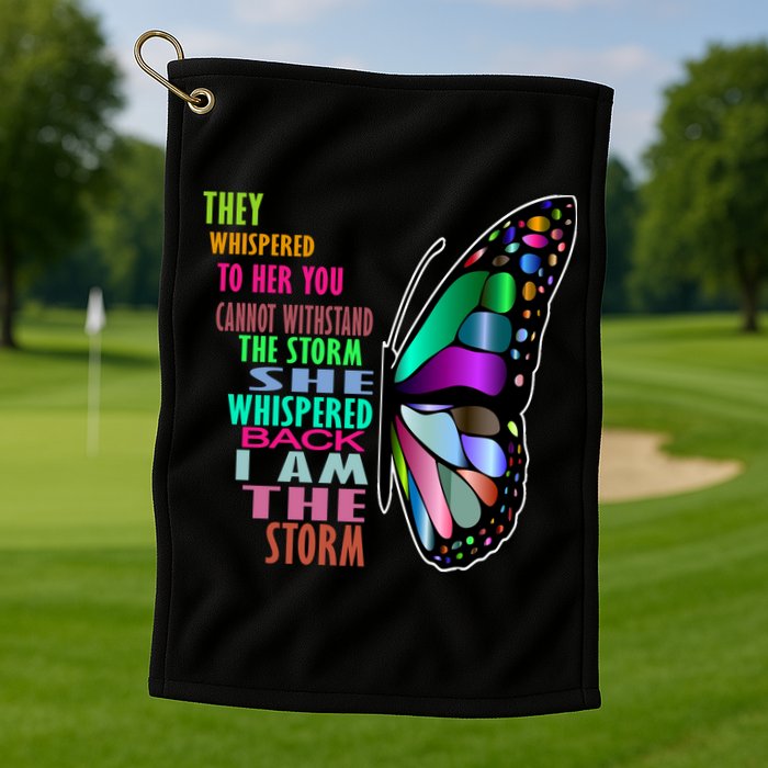 They Whispered To Her You Cannot Withstand The Storm Golf Towel
