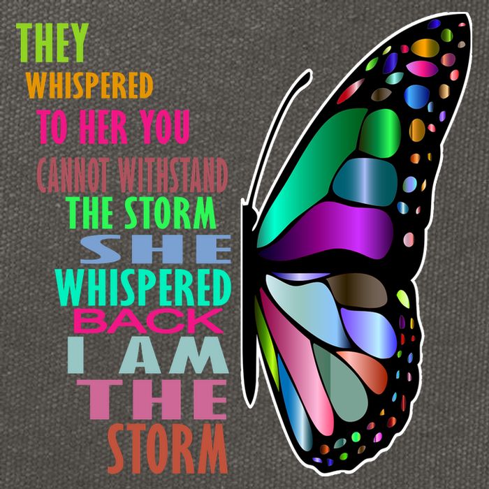 They Whispered To Her You Cannot Withstand The Storm Cotton Canvas Backpack