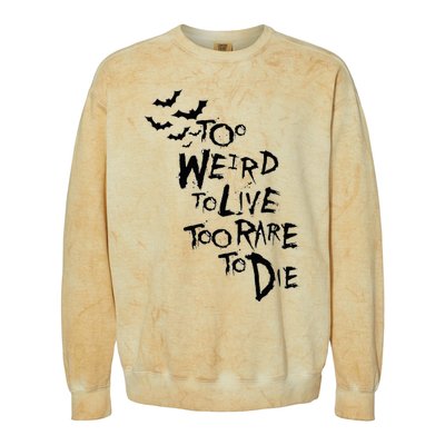 Too Weird To Live Rare To Die Hunter Thompson Colorblast Crewneck Sweatshirt