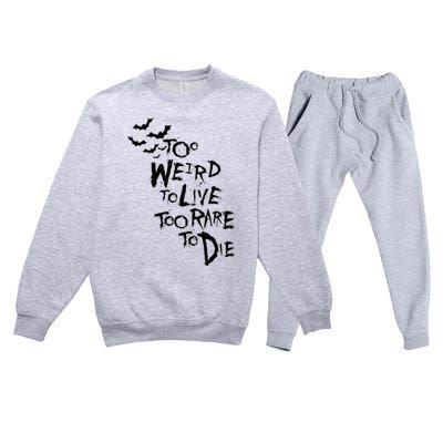 Too Weird To Live Rare To Die Hunter Thompson Premium Crewneck Sweatsuit Set