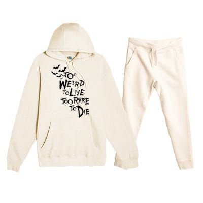 Too Weird To Live Rare To Die Hunter Thompson Premium Hooded Sweatsuit Set