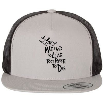 Too Weird To Live Rare To Die Hunter Thompson Flat Bill Trucker Hat