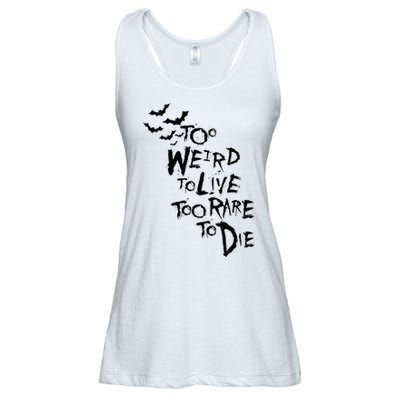 Too Weird To Live Rare To Die Hunter Thompson Ladies Essential Flowy Tank