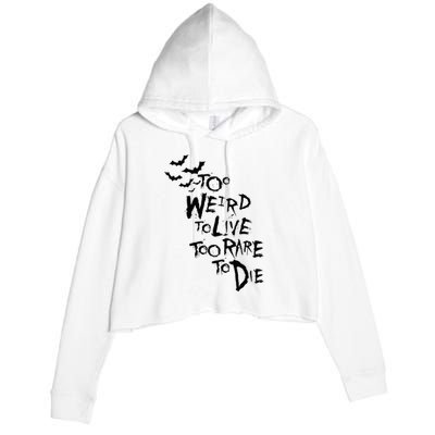 Too Weird To Live Rare To Die Hunter Thompson Crop Fleece Hoodie