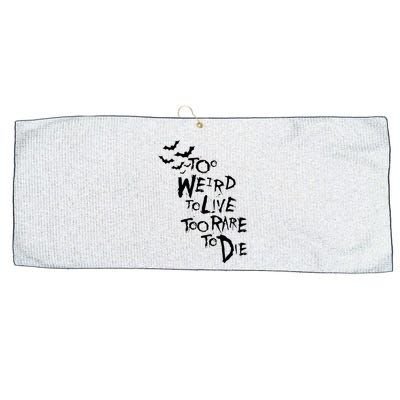 Too Weird To Live Rare To Die Hunter Thompson Large Microfiber Waffle Golf Towel