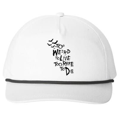 Too Weird To Live Rare To Die Hunter Thompson Snapback Five-Panel Rope Hat