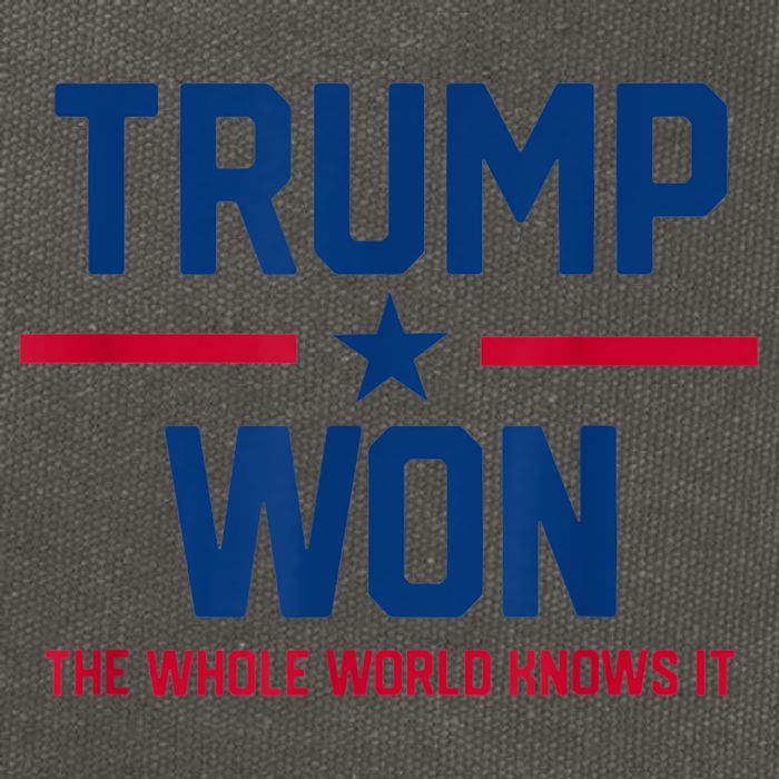 Trump Won The Whole World Knows It Cotton Canvas Backpack