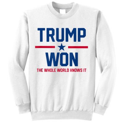 Trump Won The Whole World Knows It Sweatshirt