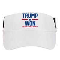 Trump Won The Whole World Knows It Adult Drive Performance Visor