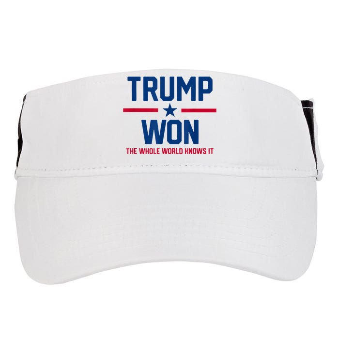 Trump Won The Whole World Knows It Adult Drive Performance Visor