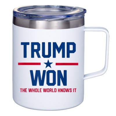 Trump Won The Whole World Knows It 12oz Stainless Steel Coffee Mug