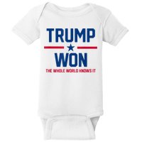 Trump Won The Whole World Knows It Baby Bodysuit
