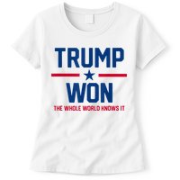 Trump Won The Whole World Knows It Womens T-Shirt