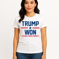 Trump Won The Whole World Knows It Womens T-Shirt