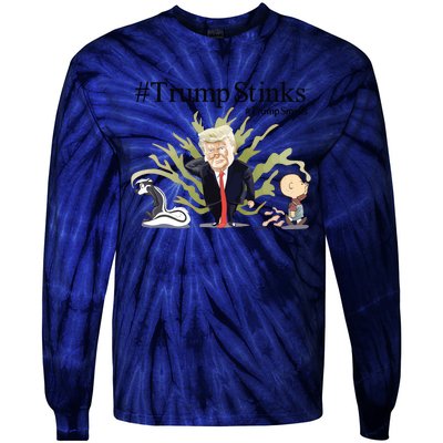 Tim Williams Trump Stinks Trump Smells Tie-Dye Long Sleeve Shirt