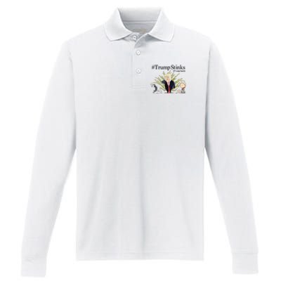 Tim Williams Trump Stinks Trump Smells Performance Long Sleeve Polo