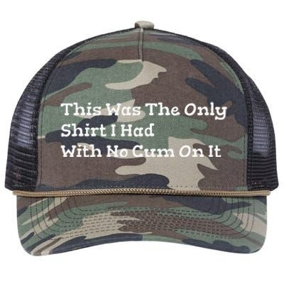 This Was The Onlyi Had With No Cum On It Funny Humor Retro Rope Trucker Hat Cap