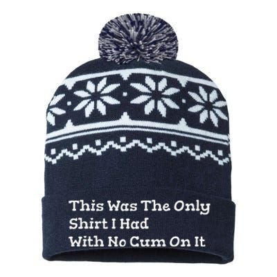 This Was The Onlyi Had With No Cum On It Funny Humor USA-Made Snowflake Beanie