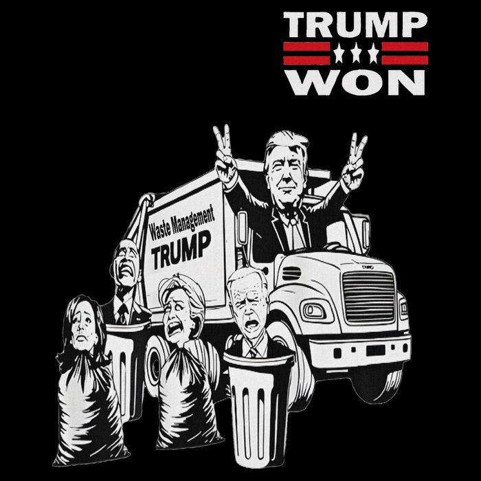 Trump Won Trump Waste Management Funny Trump Garbage Truck Drawstring Bag