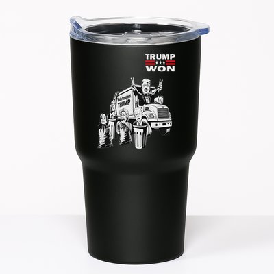 Trump Won Trump Waste Management Funny Trump Garbage Truck Tumbler