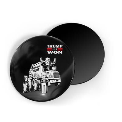 Trump Won Trump Waste Management Funny Trump Garbage Truck Magnet