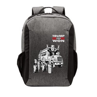 Trump Won Trump Waste Management Funny Trump Garbage Truck Vector Backpack