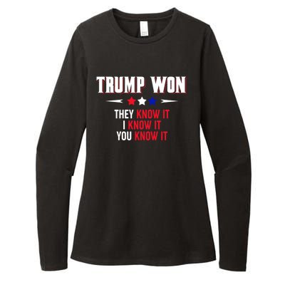 Trump Won They Know It I Know It You Know It Womens CVC Long Sleeve Shirt