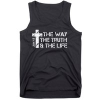 The Way Truth Life John 14 6 Bible Verse Christian Faith Tank Top