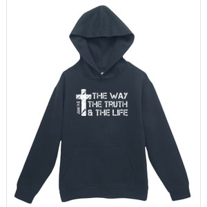 The Way Truth Life John 14 6 Bible Verse Christian Faith Urban Pullover Hoodie