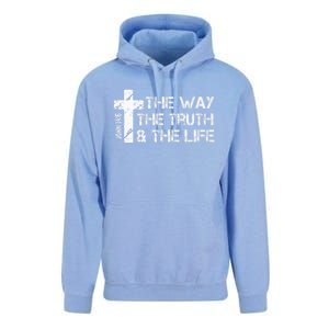 The Way Truth Life John 14 6 Bible Verse Christian Faith Unisex Surf Hoodie