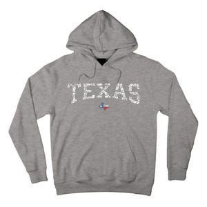 Texas Wo Texas State Map Flag Distressed Tall Hoodie