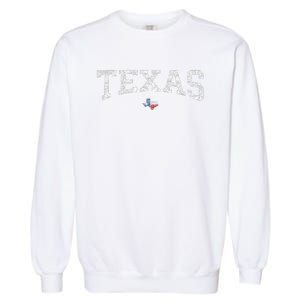 Texas Wo Texas State Map Flag Distressed Garment-Dyed Sweatshirt