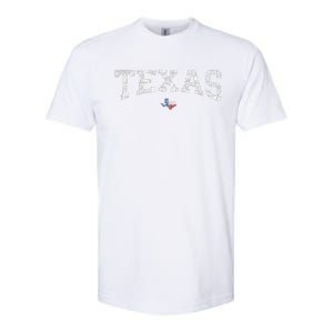 Texas Wo Texas State Map Flag Distressed Softstyle CVC T-Shirt