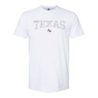 Texas Wo Texas State Map Flag Distressed Softstyle CVC T-Shirt