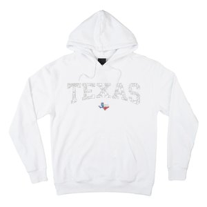 Texas Wo Texas State Map Flag Distressed Hoodie