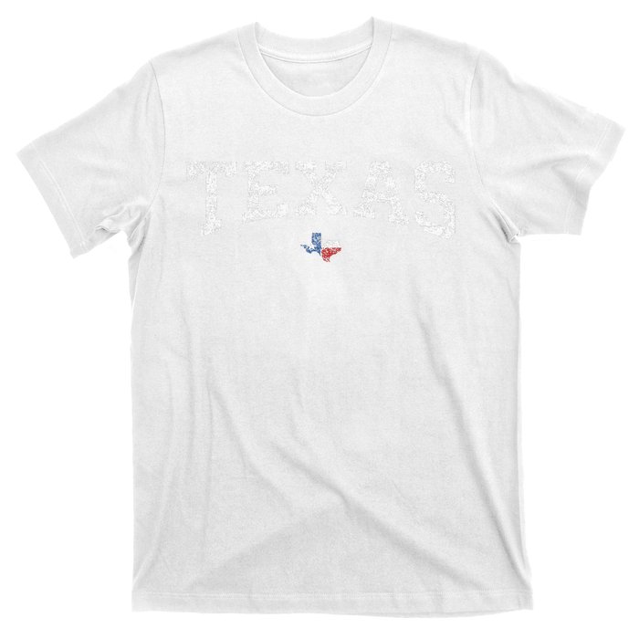 Texas Wo Texas State Map Flag Distressed T-Shirt