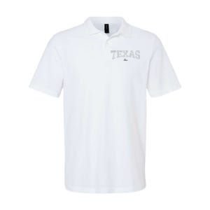 Texas Wo Texas State Map Flag Distressed Softstyle Adult Sport Polo