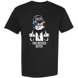 Trump Were Taking America Back You Missed Bitch Funny Garment-Dyed Heavyweight T-Shirt