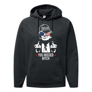 Trump Were Taking America Back You Missed Bitch Funny Performance Fleece Hoodie